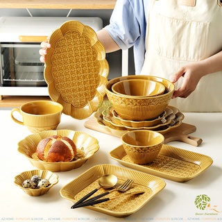 Bộ bát đĩa lẻ Mandala - Gốm sứ cao cấp