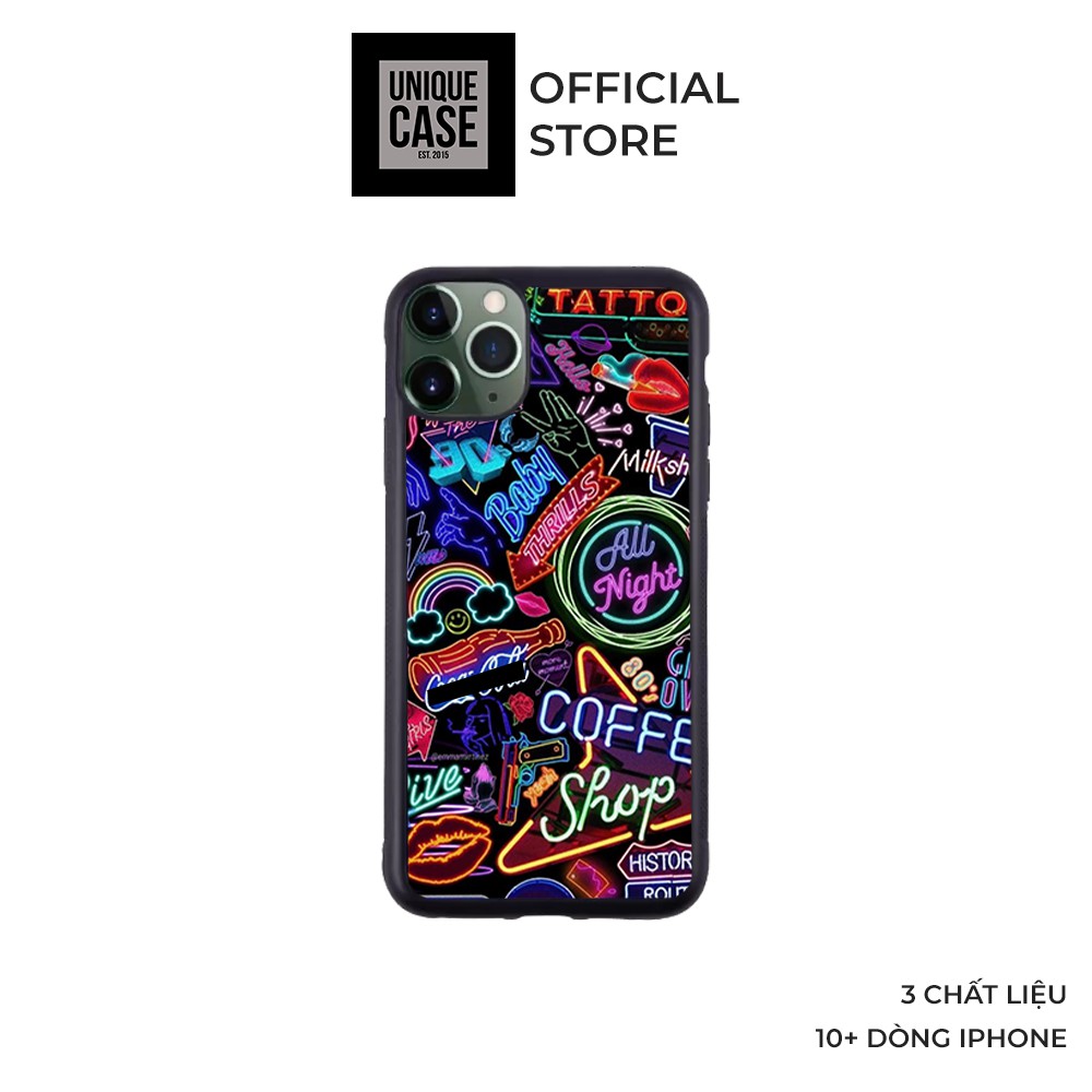 Ốp lưng điện thoại iPhone Unique Case in họa tiết neon NEON017