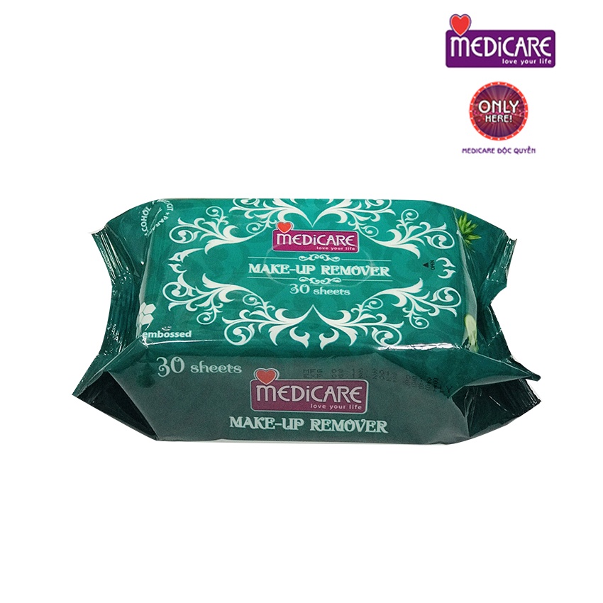 0109425 Khăn ướt tẩy trang MEDiCARE 30 tờ