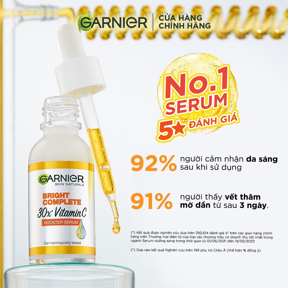 Tinh chất serum sáng da, giảm thâm mụn Vitamin C - Garnier Bright Complete 50ml | BigBuy360 - bigbuy360.vn