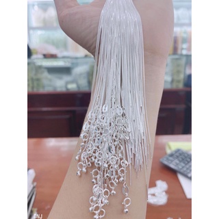 DÂY CHUYỀN BẠC CHUYÊN XỎ HẠT ĐÁ TỰ ĐIỀU CHỈNH DÀI NGẮN