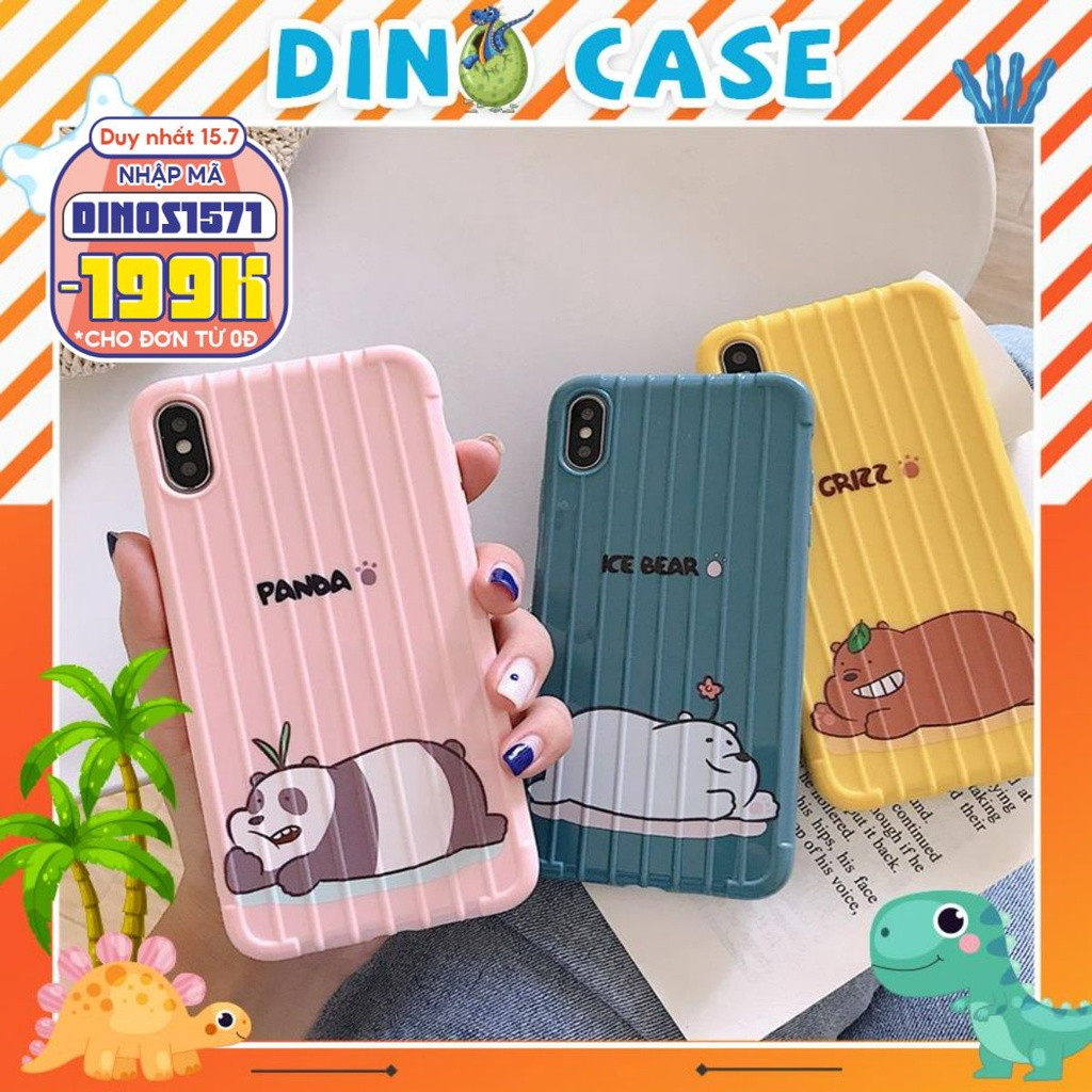 ỐP LƯNG IPHONE TRÚC PANDA XINH ( IN PHỦ BÓNG ) - ỐP IPHONE DẺO NỔI SỌC - VALI 3D