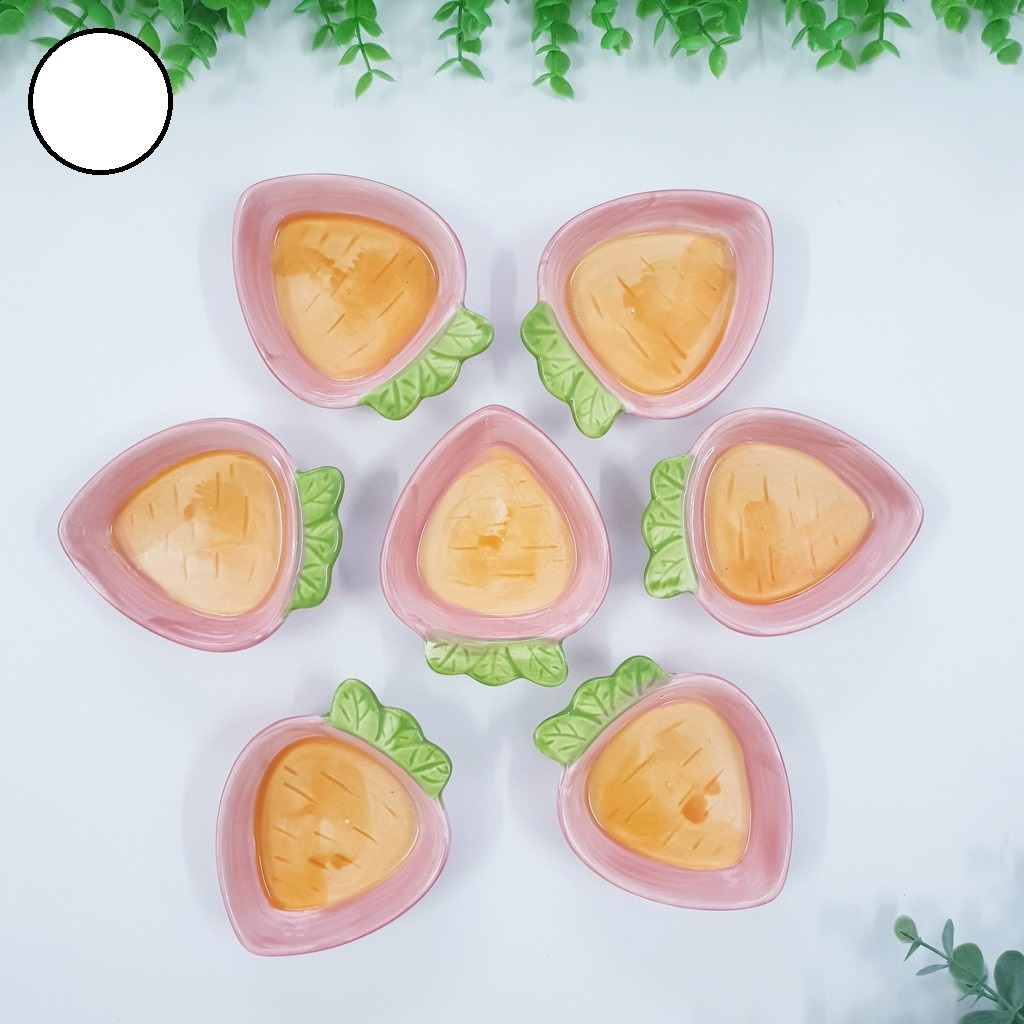 Bát Ăn Dặm Chất Liệu Gốm Sứ Hình Cà Rốt Mini Cho bé 40ml-50ml