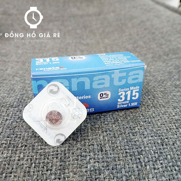 [FLASH SALE] Pin đồng hồ đeo tay 315 - SR716SW Renata (vỉ 1 viên)