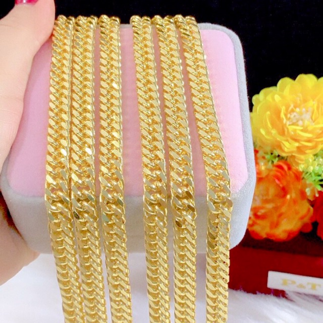 Dây chuyền nam kiểu xích chất hợp kim xi vàng 24