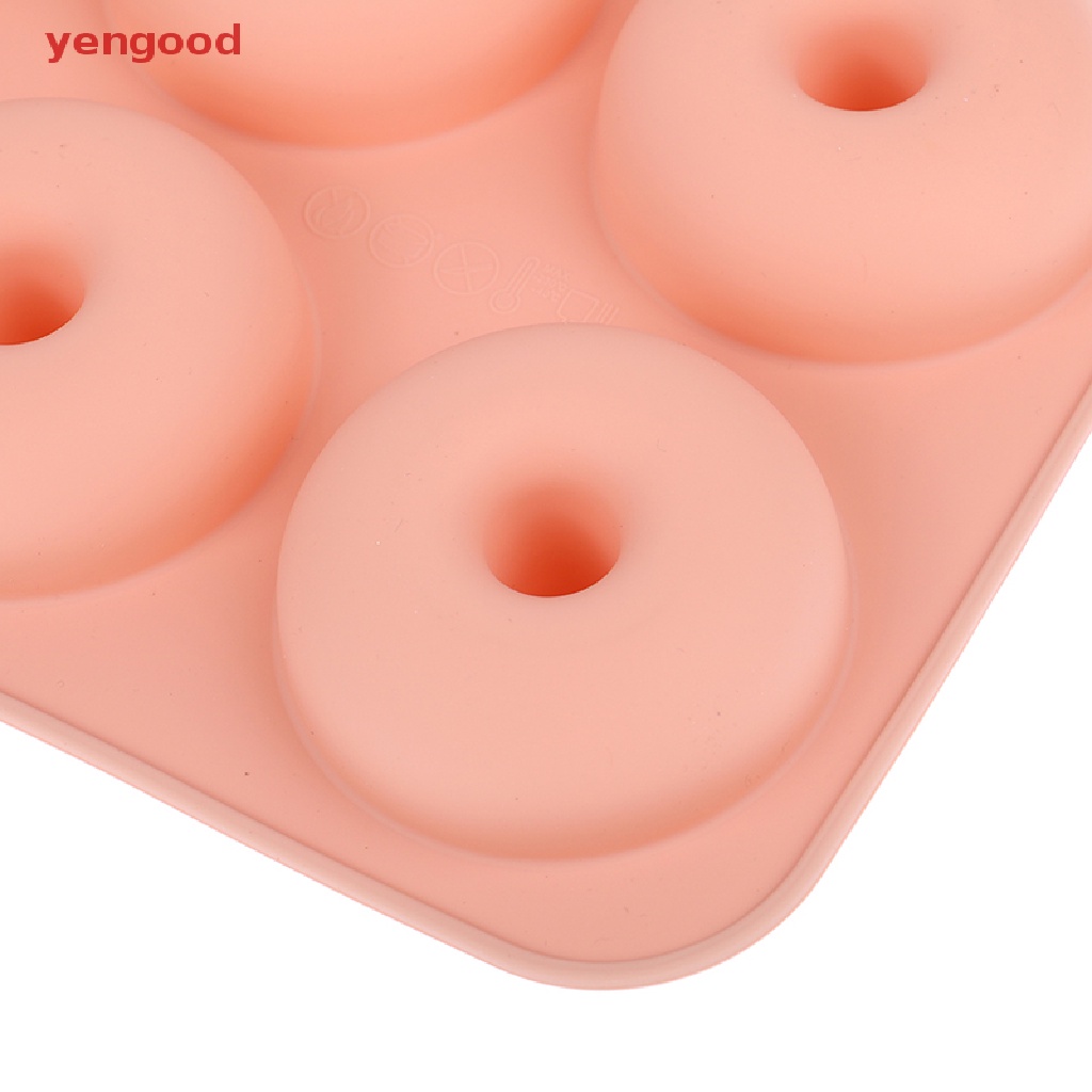 Khuôn Silicone 6 Ngăn Làm Bánh Donut Tráng Miệng DIY