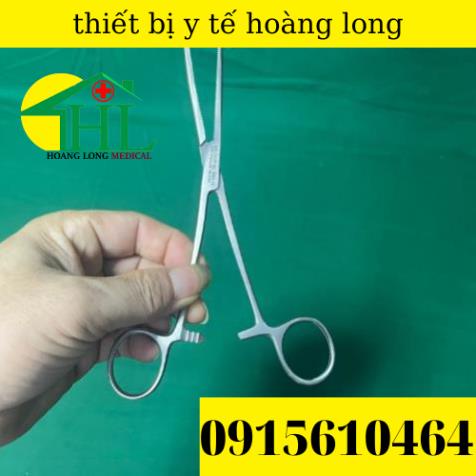 Panh Y Tế, Panh Gắp Phẫu Thuật, Pen Kẹp Y Tế, Panh Cong Có Mấu 18cm - Hàng Pakistan