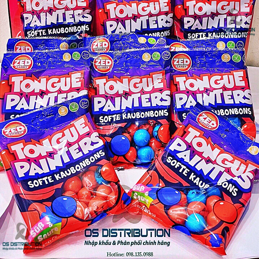 Kẹo soft chewy Zed Candy vị Tongue Painters nhập khẩu Hà Lan gói 99gr