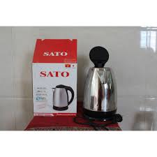 Ấm siêu tốc SATO Nhật bản, Ấm đun nước 1,8l inox siêu bền.