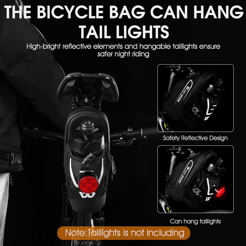 Túi đựng đồ dùng bình nước WEST BIKING gắn yên xe đạp leo núi tiện lợi