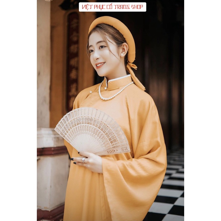 Áo tấc cổ phục việt nam, áo ngũ thân tay thụng nữ vải lụa tây thi | Việt phục cổ trang shop