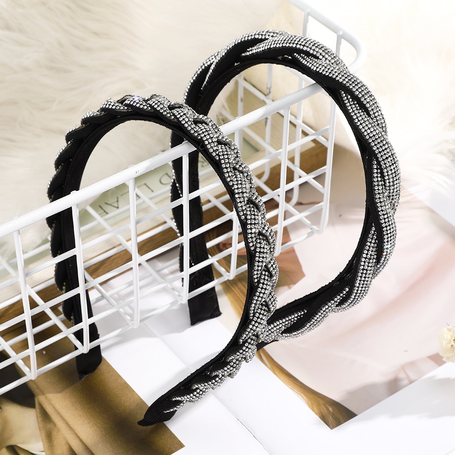 Cài Tóc Đính Đá Màu Đen Phong Cách Hàn Quốc Cho Nữ