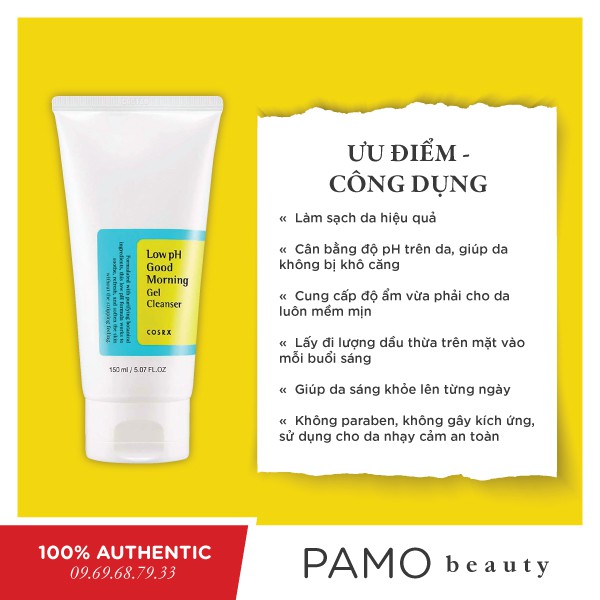 Sữa rửa mặt COSRX Low PH Good Morning Gel Cleanser 150ml | BigBuy360 - bigbuy360.vn