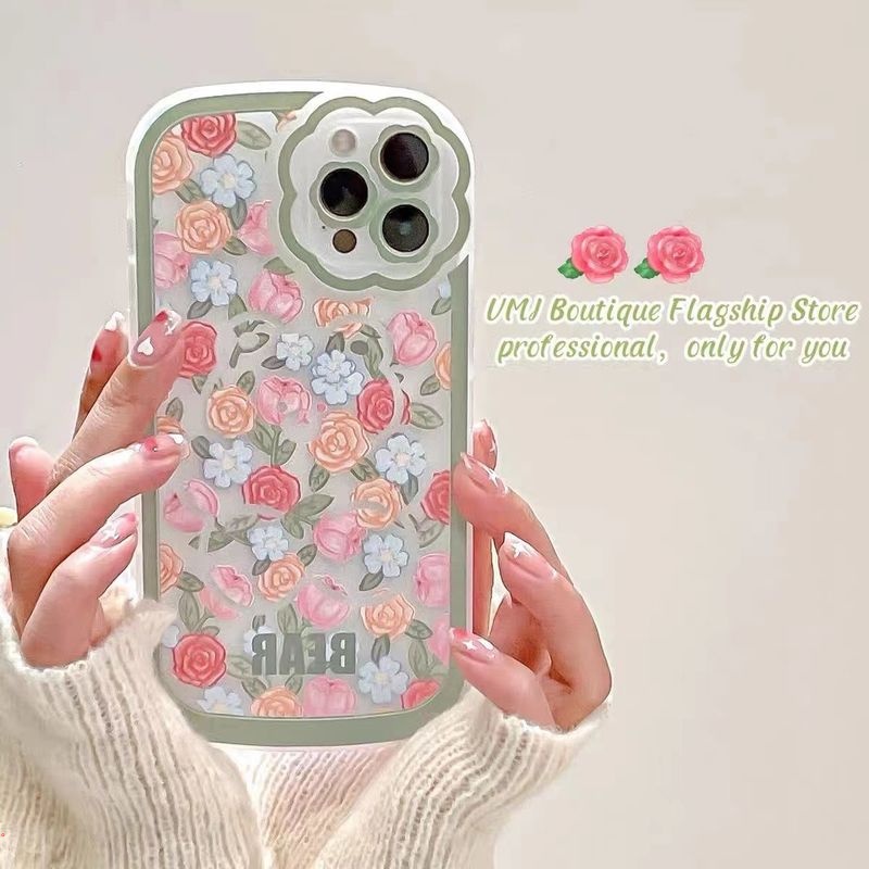 Ốp Điện Thoại Silicon Mềm Trong Suốt Họa Tiết Hoa Đơn Giản Cho IPhone 11 12 13 Pro Max X XR XS Max 7 8 Plus