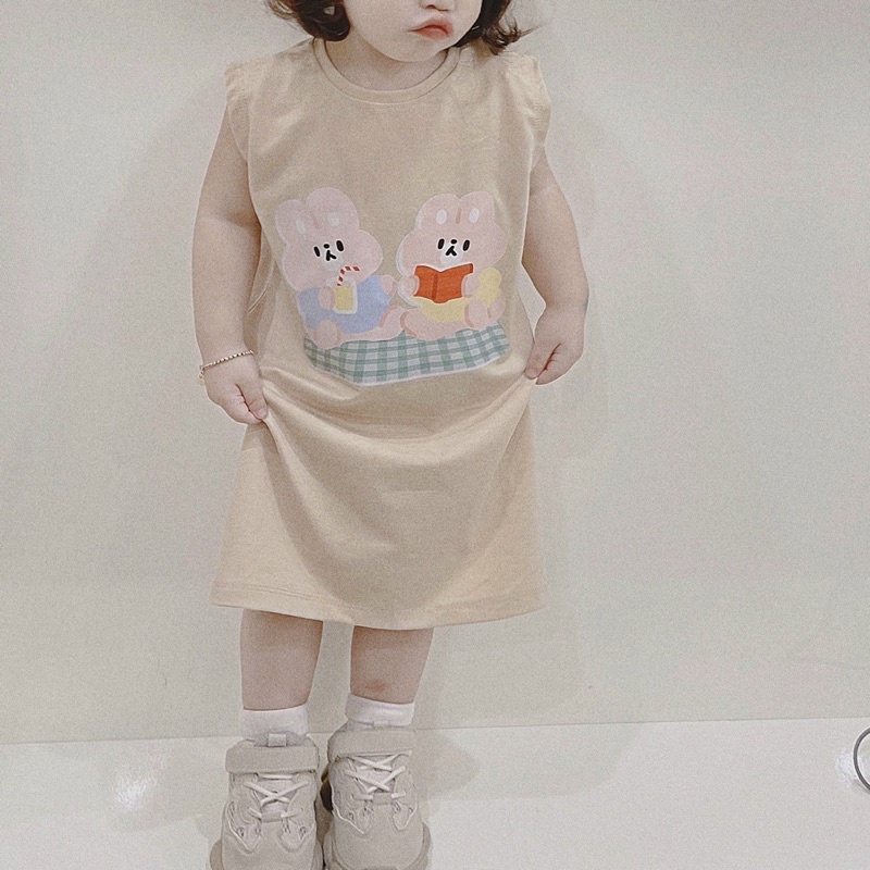 [ĐỌC GHI CHÚ] Váy thun cotton váy xuông cho bé gái 9-18kg