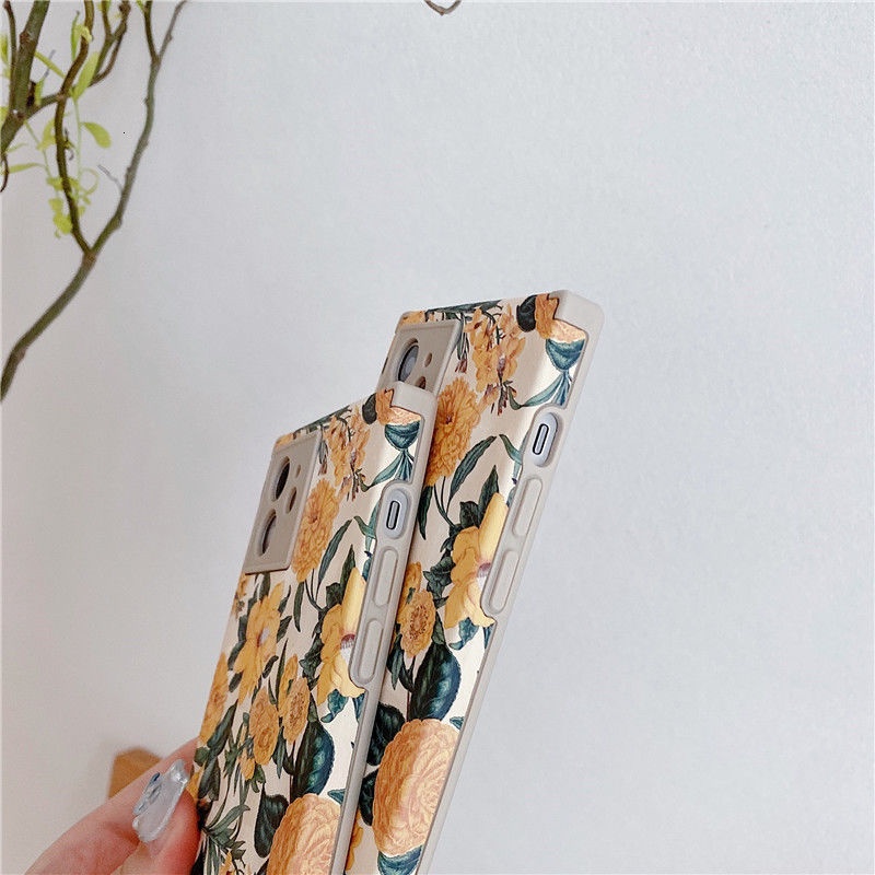 Ốp điện thoại silicone cao su dẻo họa tiết hoa dễ thương cho iPhone 11 11 Pro Max 7 8 Plus SE X XS XR 12 12 Pro Max