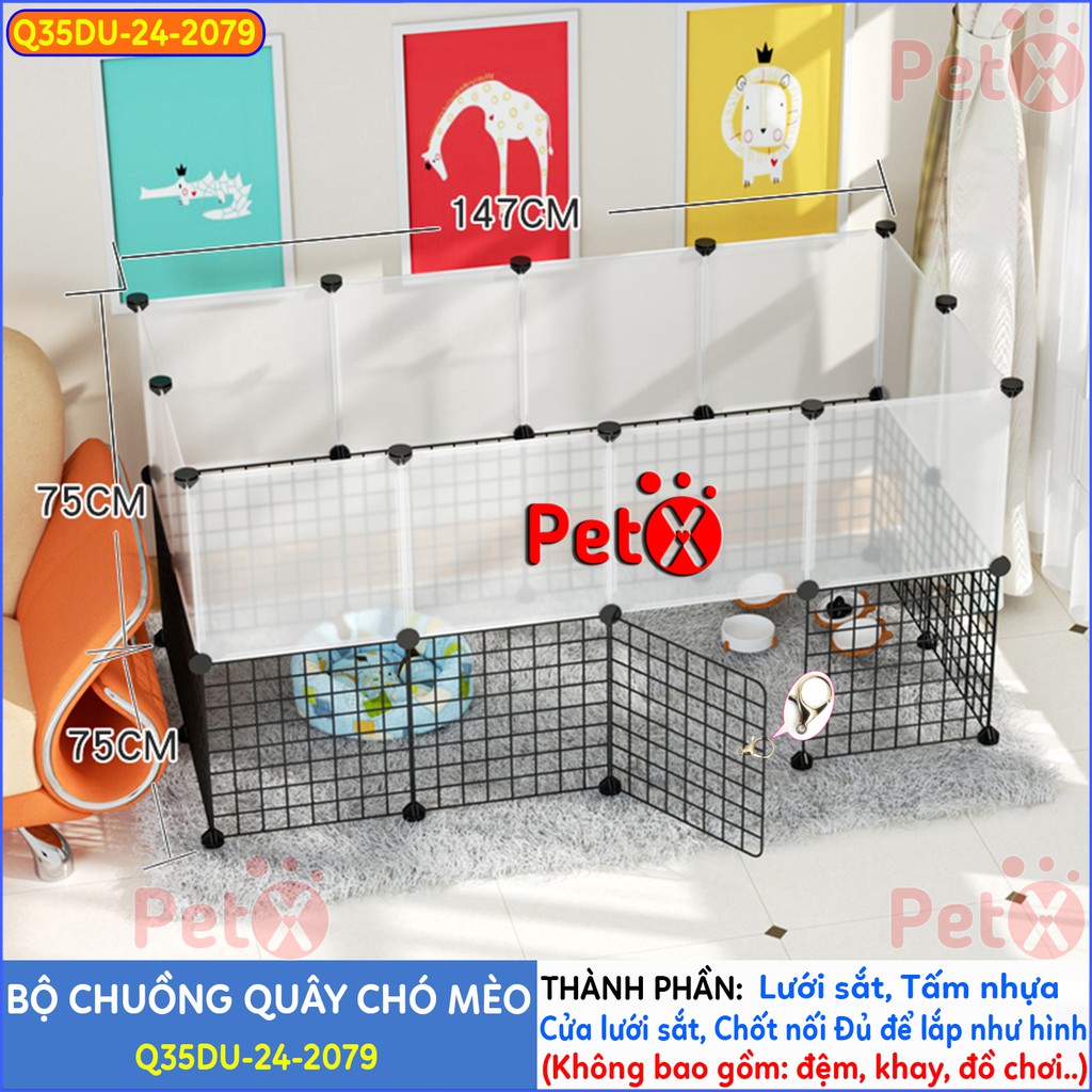 Quây chuồng chó mèo lắp ghép nuôi thú cưng sơn tĩnh điện giá rẻ-7