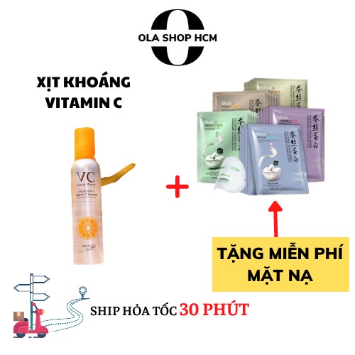 Xịt khoáng Vitamin C cung cấp ẩm làm dịu và phục hồi da