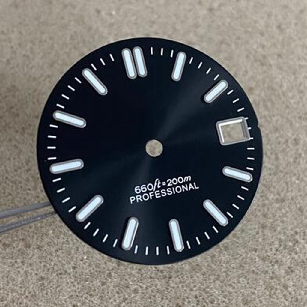 Strip Nail Modified Watch Dial Green Luminous for NH35 / 4R / 7S Movement