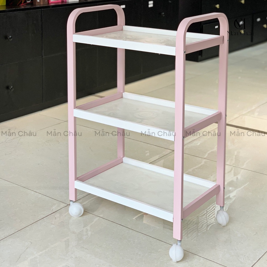 Kệ xe đẩy 3 tầng khung sắt sơn tĩnh điện mã 030