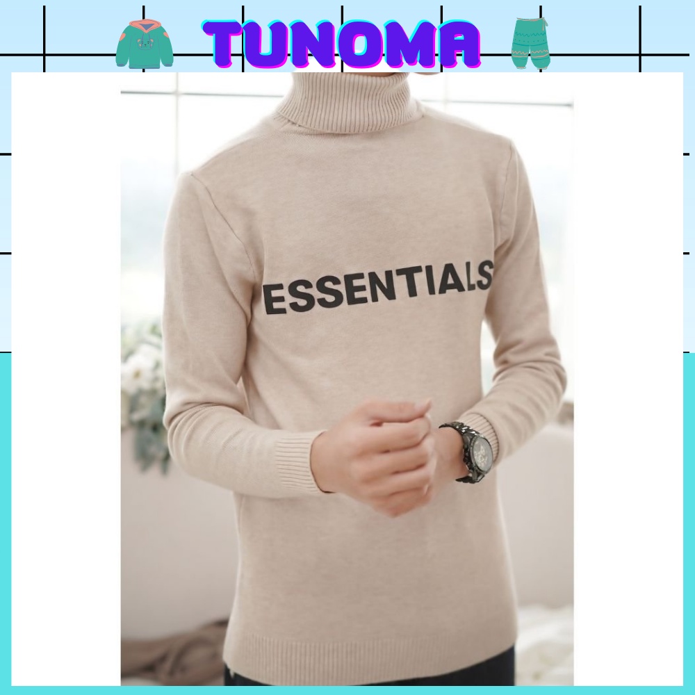 Áo len essentials Tunoma áo len cổ lọ mùa đông unisex phong cách Hàn quốc AL07