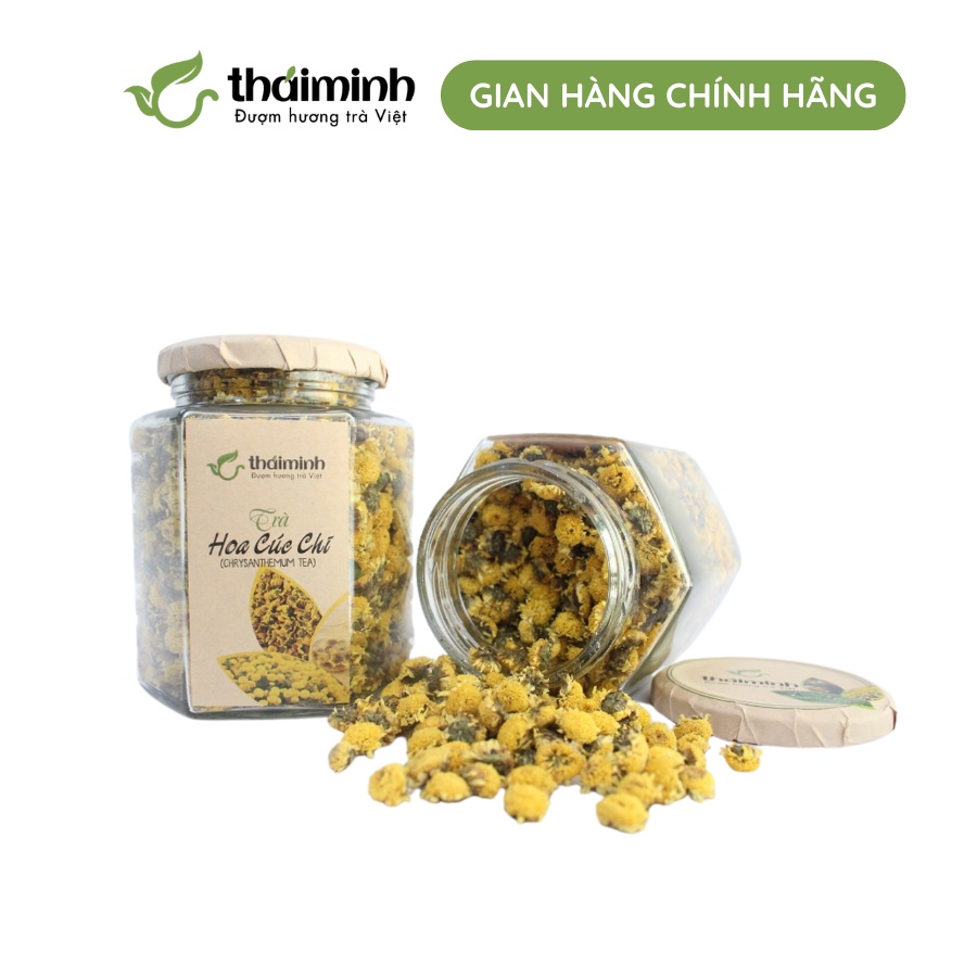 🌿CHÍNH HÃNG Trà Hoa Cúc Chi Sấy Lạnh Nguyên Bông Thái Minh, Hũ Thủy Tinh Cao Cấp 38g 50g an toàn thanh nhiệt tự nhiên