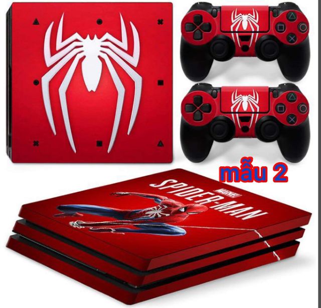 Dán skin lụa ps4 slim pro 5 mẫu người nhện dán Ps4 SP