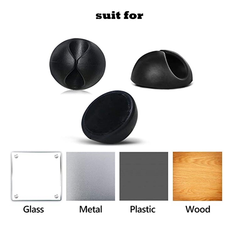 Set 10 nút kẹp giữ dây cáp gọn gàng tiện lợi