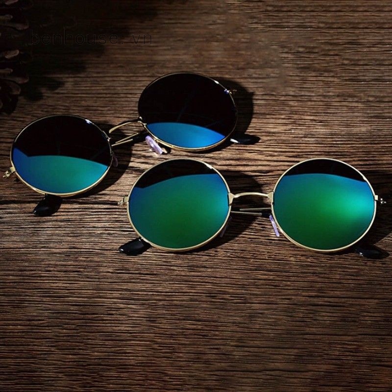 Kính mát gọng tròn thiết kế cổ điển dành cho nam và nữ