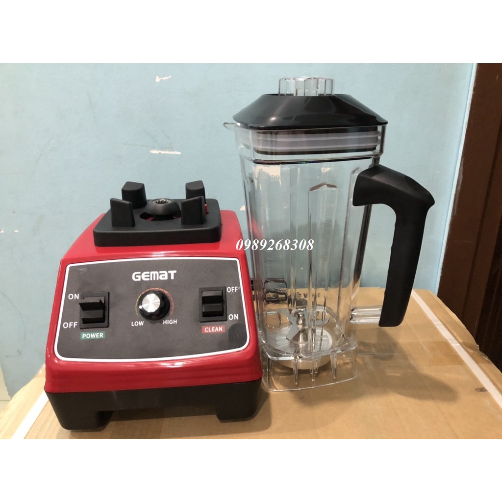 (Bảo hành 2 năm)- Máy sinh tố công nghiệp Wintem / Gemat  2200W 100% động cơ đồng 9535- xay được đá và đồ cứng