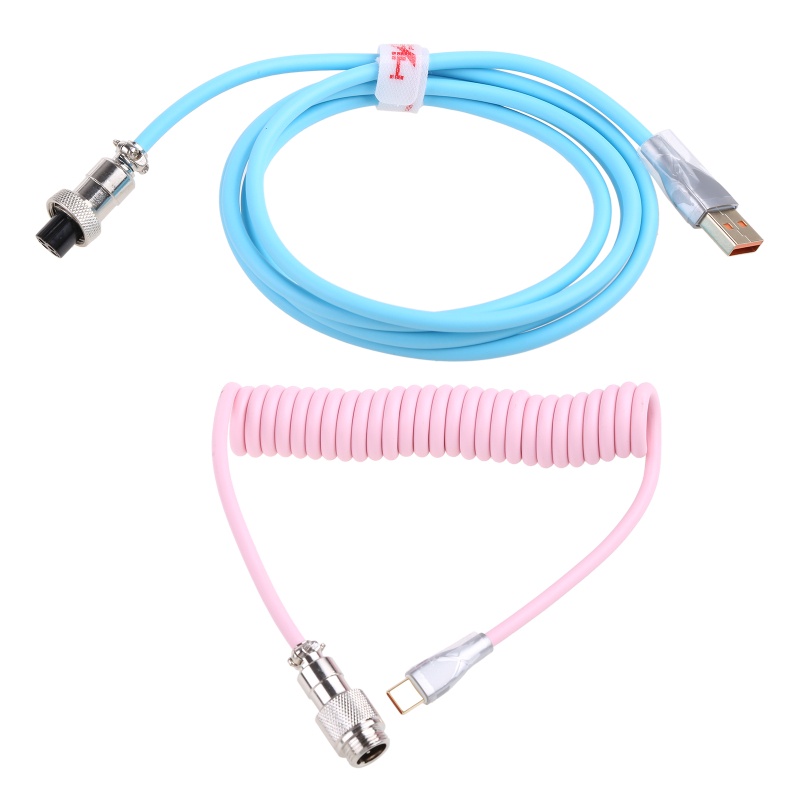 Dây Cáp Lò Xo Nối Bàn Phím Cơ Loại C USB Cho Máy Tính Để Bàn