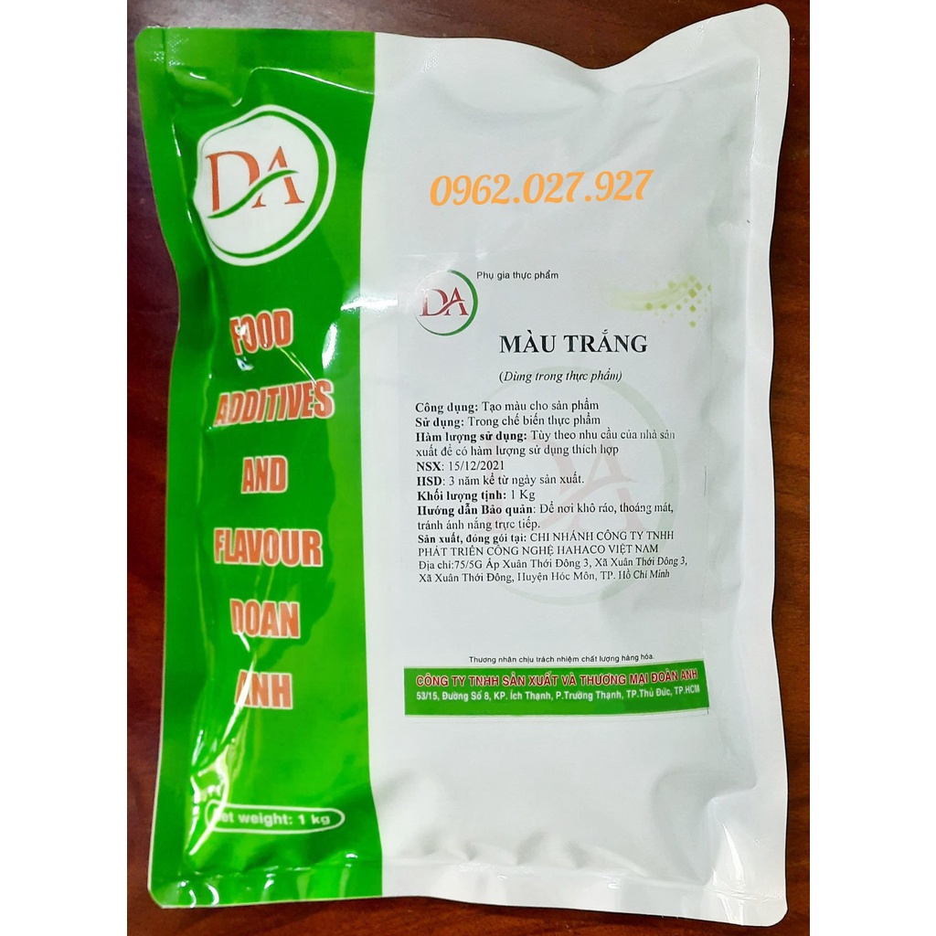 Màu Trắng - Phụ gia làm trắng thực phẩm: bún, chả lụa (1kg)
