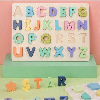 [MẪU MỚI NHẤT] Bảng Chữ Số, Chữ Cái 3D Kèm Phép Tính Gỗ. Đồ Chơi Giáo Dục Sớm - ETED35NYNHLW23