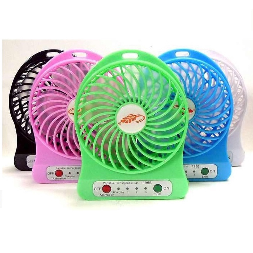Quạt Phản Lực 3 Tốc Độ Cầm Tay - Có Pin 106 (GIAO MÀU NGẪU NHIÊN)