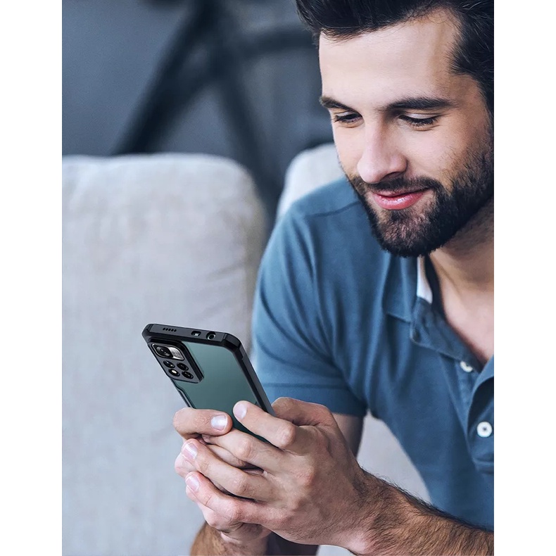 Ốp lưng Xundd Redmi Note 11 Pro China bản xách tay chống sốc lưng trong viền màu thời trang siêu bền