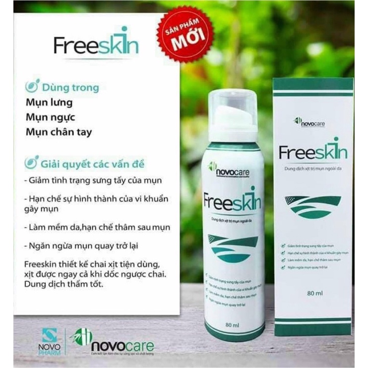 (Chất Lượng) GEL XỊT VÀ TẮM GIẢM MỤN LƯNG FREESKIN