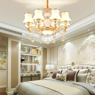 Đèn chùm TIANOS 8 tay kiểu dáng hiện đại trang trí nội thất sang trọng - kèm bóng LED chuyên dụng.