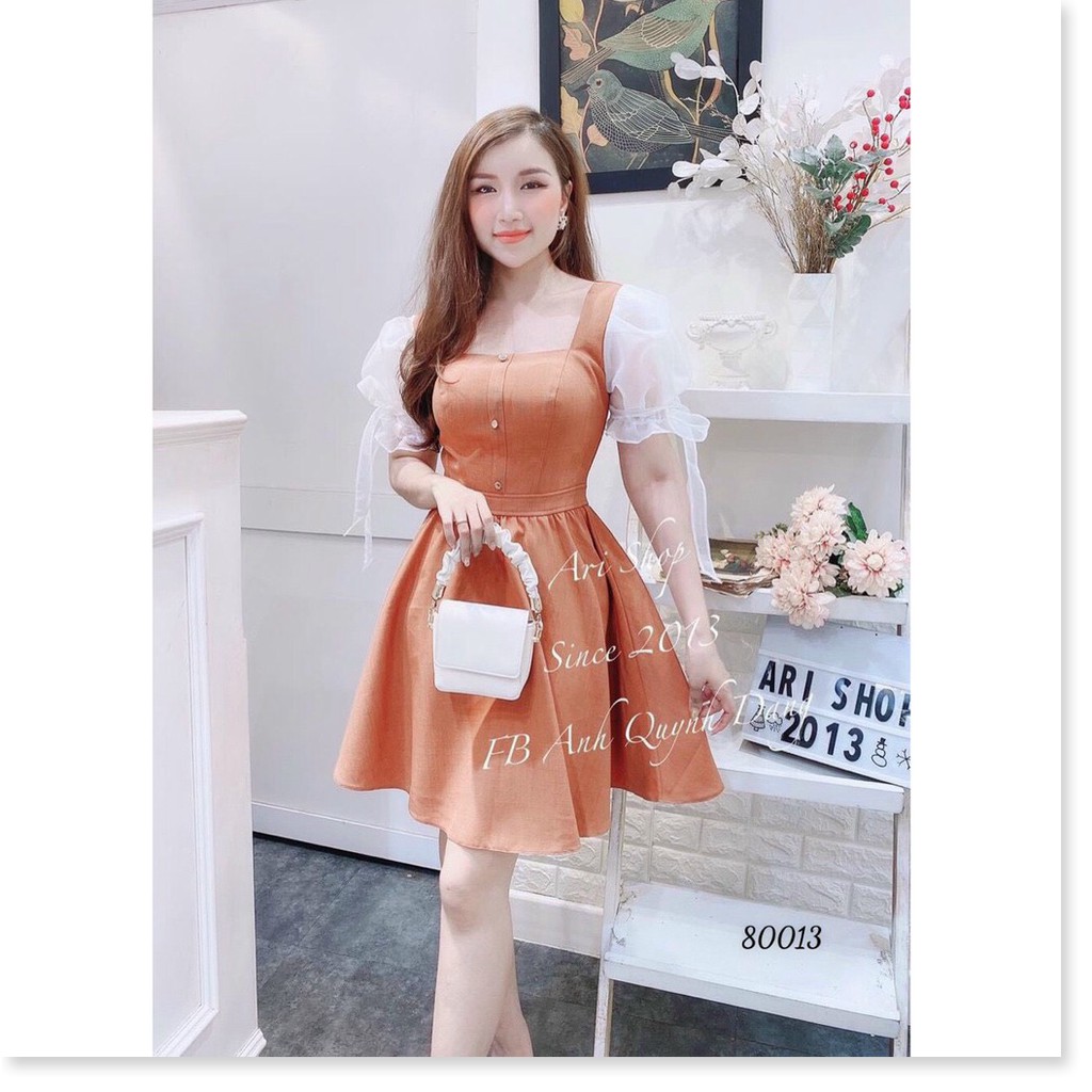 ĐẦM PHỐI VOAN,2 MÀU SINH DỘNG,HOẠ TIẾT TRƠN NHƯNG VÔ CÙNG SINH ĐỘNG KHÁNH AN FASHION
