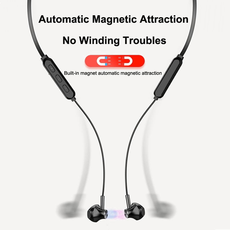 X7 Bluetooth Earphone Wireless Magnetic Neckband Headphone Sport Handsfree Earbuds Earpieces With Mic