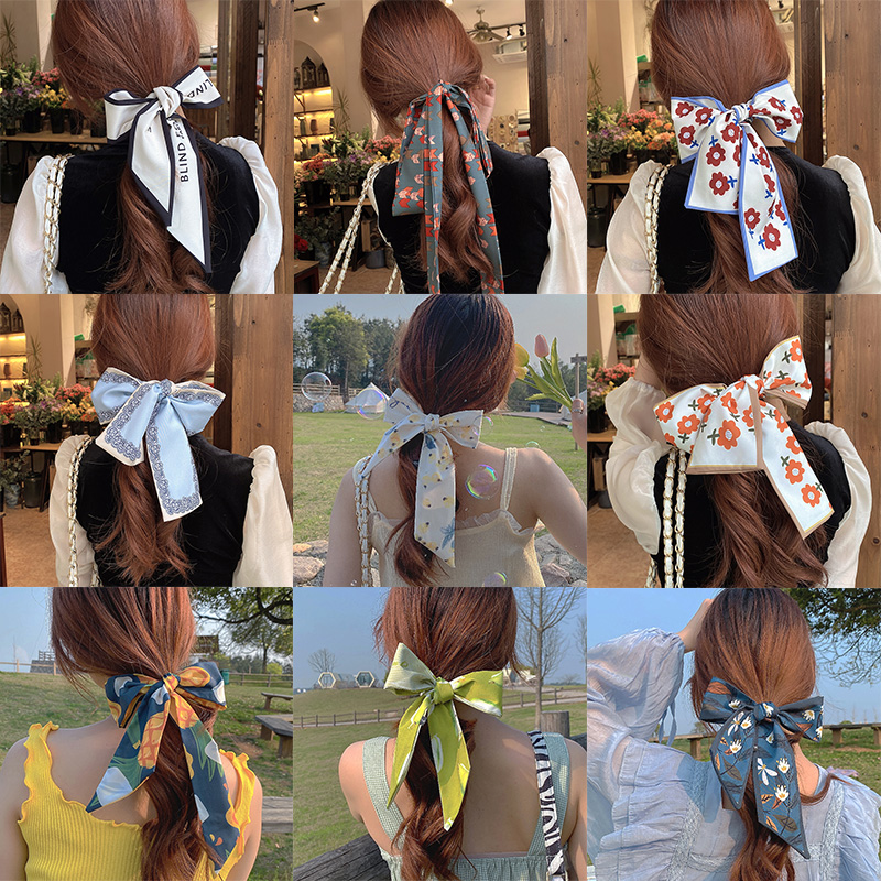 Dây ruy băng vải lụa thời trang nhiều kiểu đeo có thể làm khăn choàng thích hợp làm quà tặng cho bạn nữ