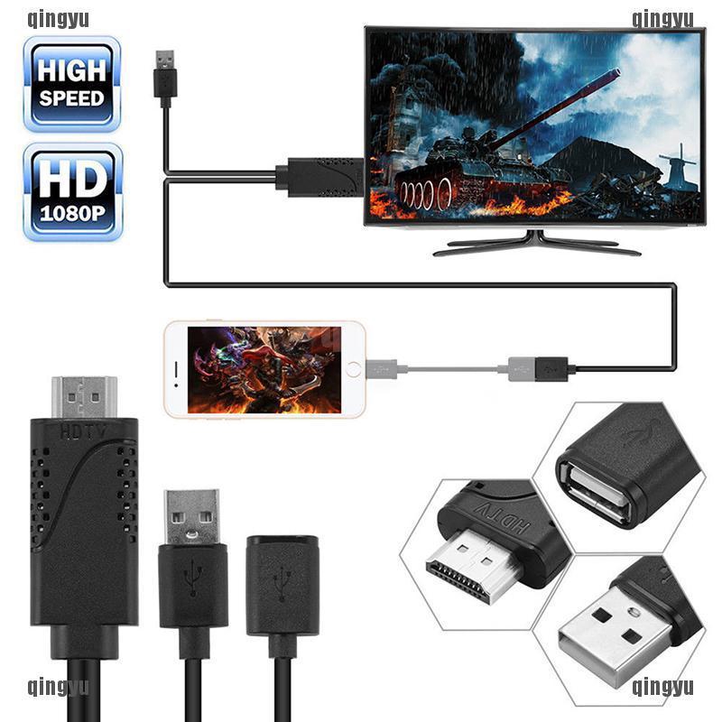 ❤❤ Cáp Chuyển Đổi 2 Trong 1 Từ Cổng USB Cái Sang HDMI Đực HDTV Dành Cho IOS Android