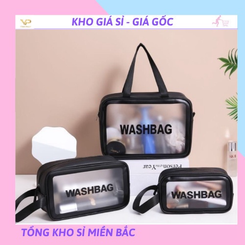 [❌GIÁ SỈ❌] Túi Đựng Mỹ Phẩm Vật Dụng Du Lịch Washbag Chất Liệu PU TPU Chống Thấm 88249