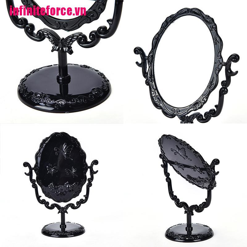Gương Trang Điểm Để Bàn Hình Bướm Đen Phong Cách Gothic