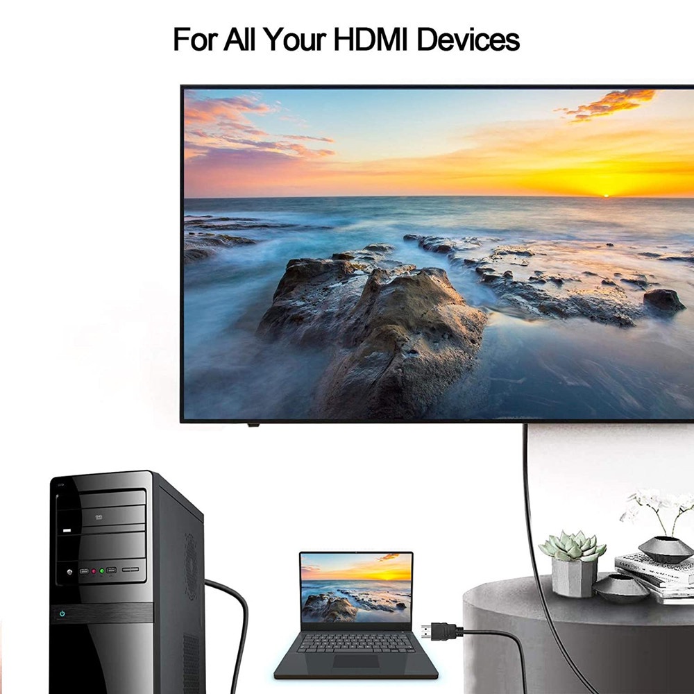 Cáp Hdmi 1.4 Phiên Bản 1m 1.2m 1.5m 1.8m 3D 1080P 60hz Cho Máy Chiếu / Laptop / PC