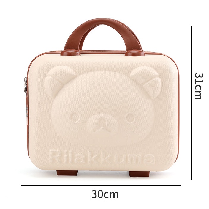 Cốp vali mini cao cấp hình gấu , cốp đựng mỹ phẩm , đồ dùng cá nhân tiện lợi