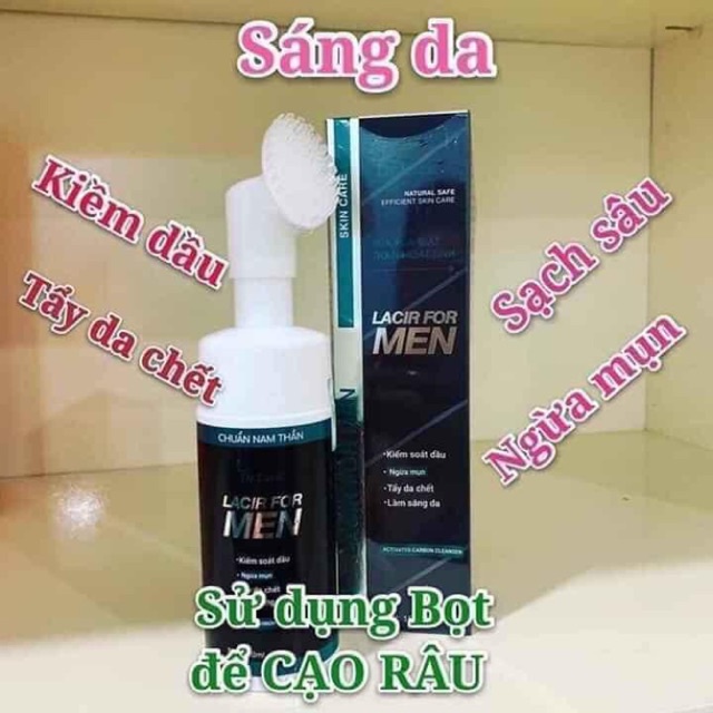 Sữa Rửa Mặt Nam Drlacir, Lacir For Men, chai 150ml,chăm sóc da, Giúp làm sạch da mặt, kiềm dầu Quynhanhspa20