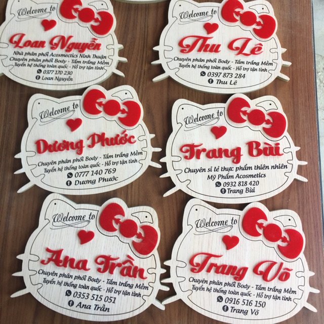 Biển gỗ tên shop