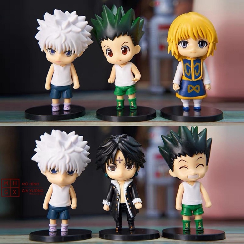 Mô Hình Thợ Săn Tí Hon nhân vật Chrollo Lucilfer , Gon Freecss , Kurapika cao 10-11 cm , figure Hunter X Hunter