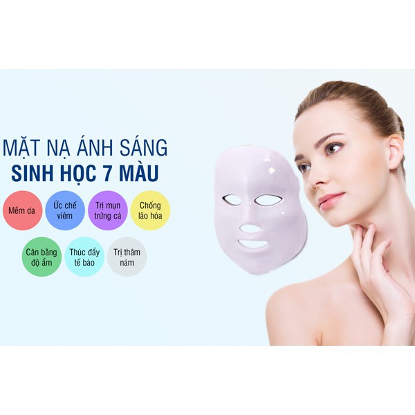 Mặt nạ ánh sáng sinh học 7 màu Hàn Quốc