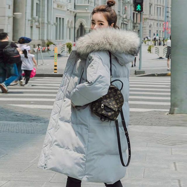 Áo phao dáng dài (sẵn hàng size L màu như ảnh)